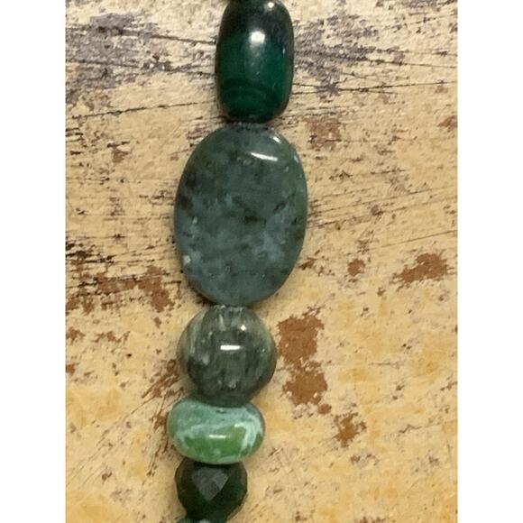 Carolyn Pollack Necklace & Pendant Set Multi Kinds of Green Stones & Shades - Picture 5 of 13